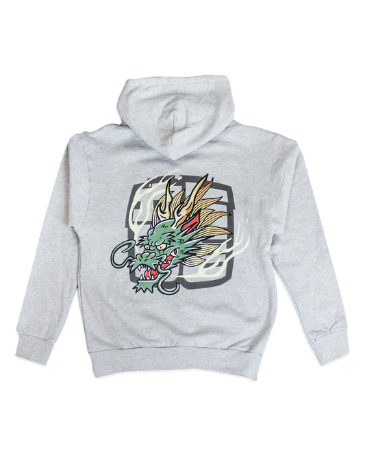 DRAGON HEAD GREY HOODIE